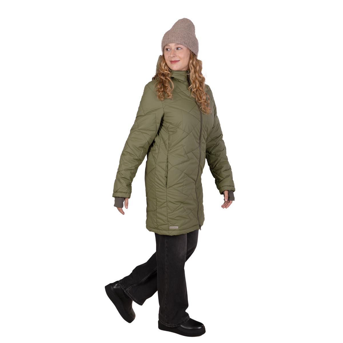 Baby Tragejacke Winter Steppjacke in Oliv