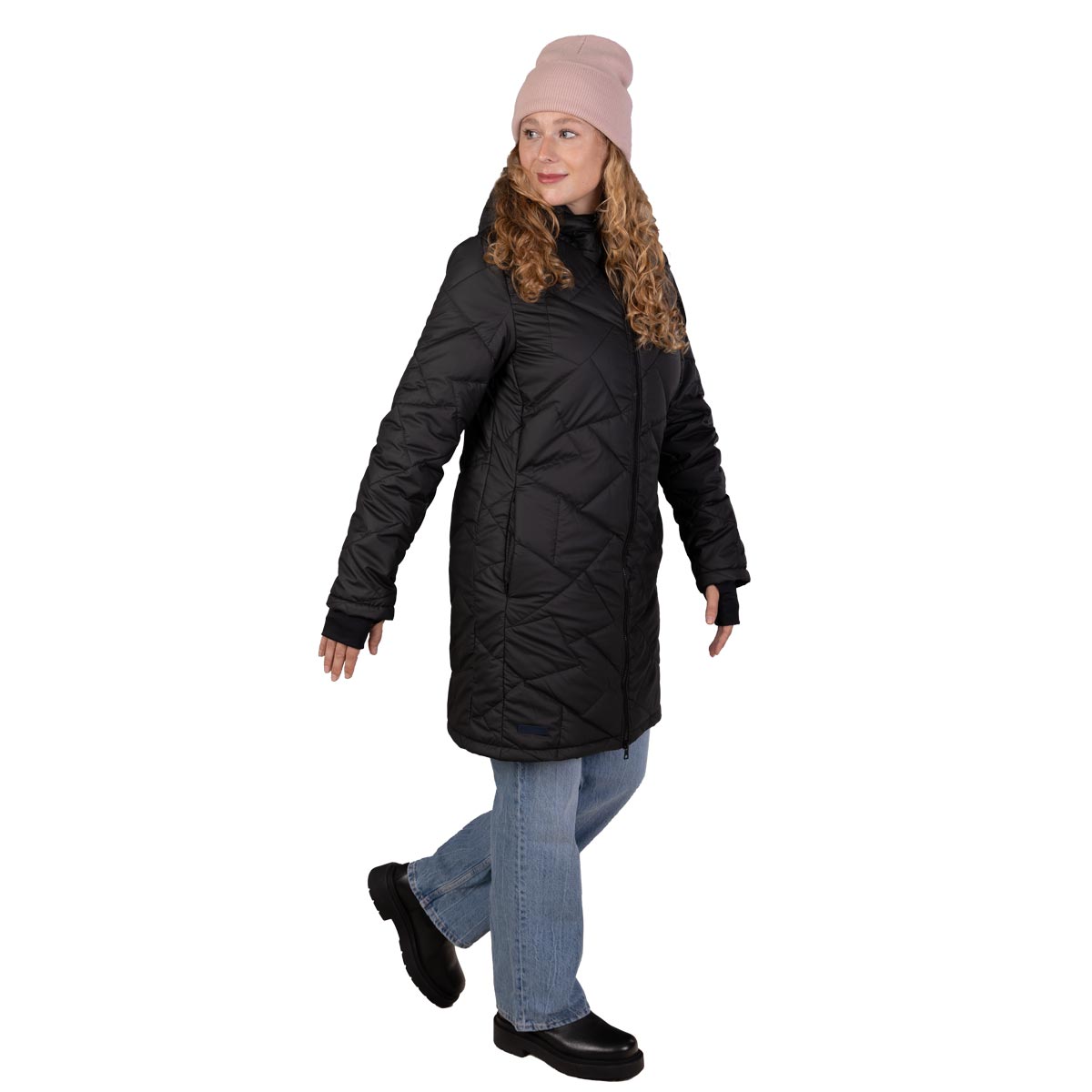schwarze Winter Tragejacke Baby